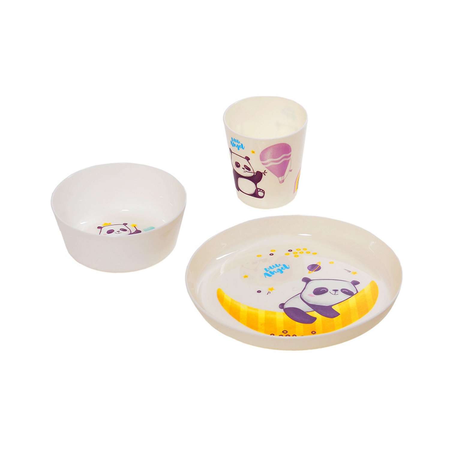 Набор посуды PLASTIC REPABLIC baby Детской для кормления Панда - фото 1