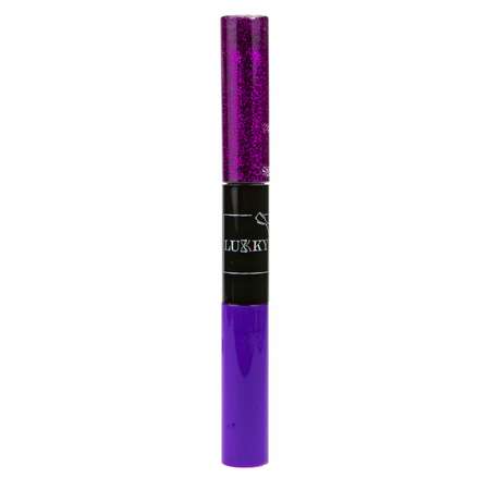 Набор косметики Lukky Дерзкий блеск тушь и блёстки для ресниц 2-в-1 фиолетовый с фиолетовыми блестками