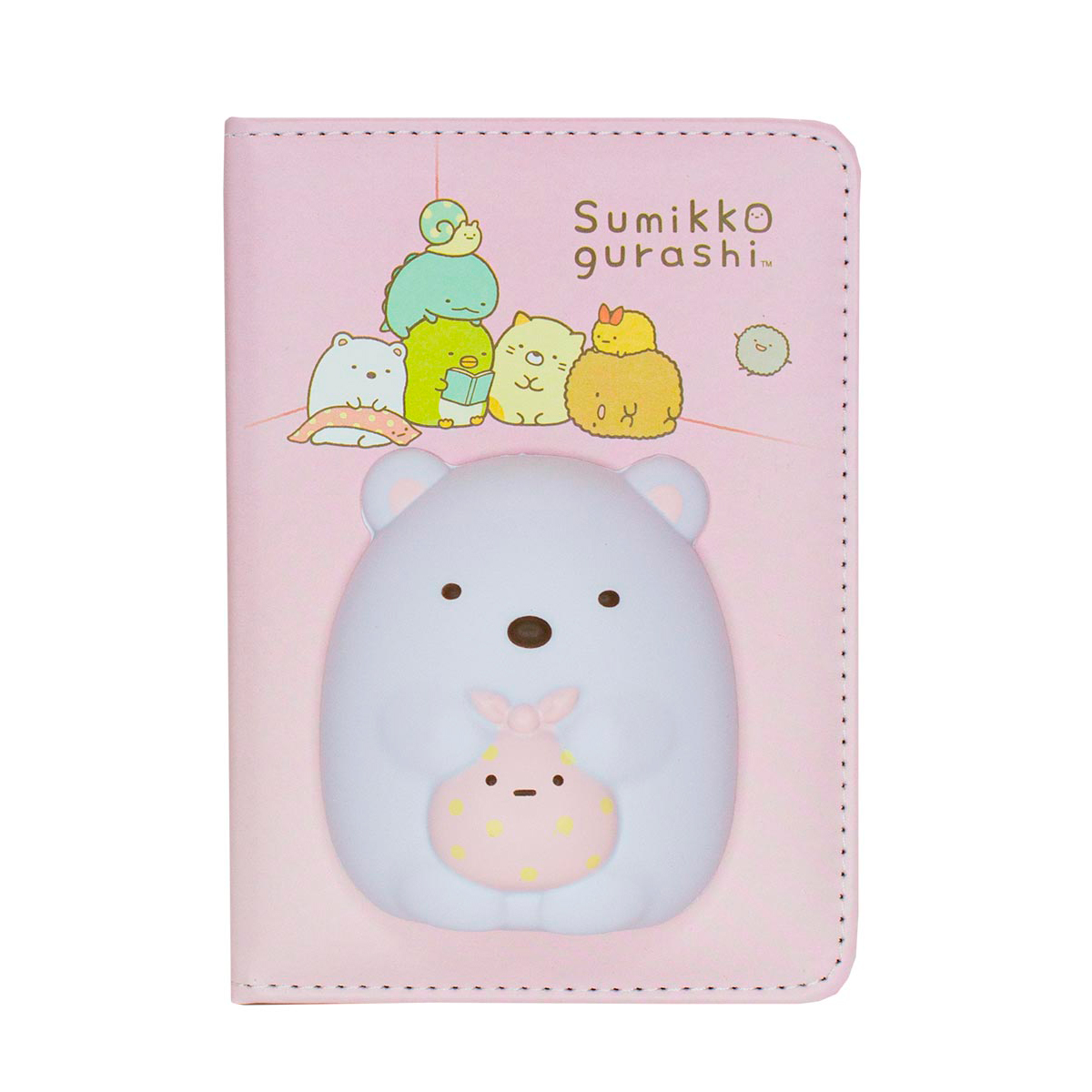 Блокнот со сквишем Михи-Михи sumikko Gurashi формат А6 розовый 2 - фото 1