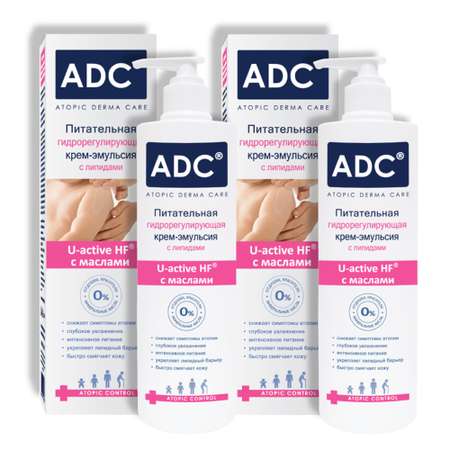 Набор Эмолент ADC 2шт по 200мл крем-эмульсия питательная для атопичной кожи
