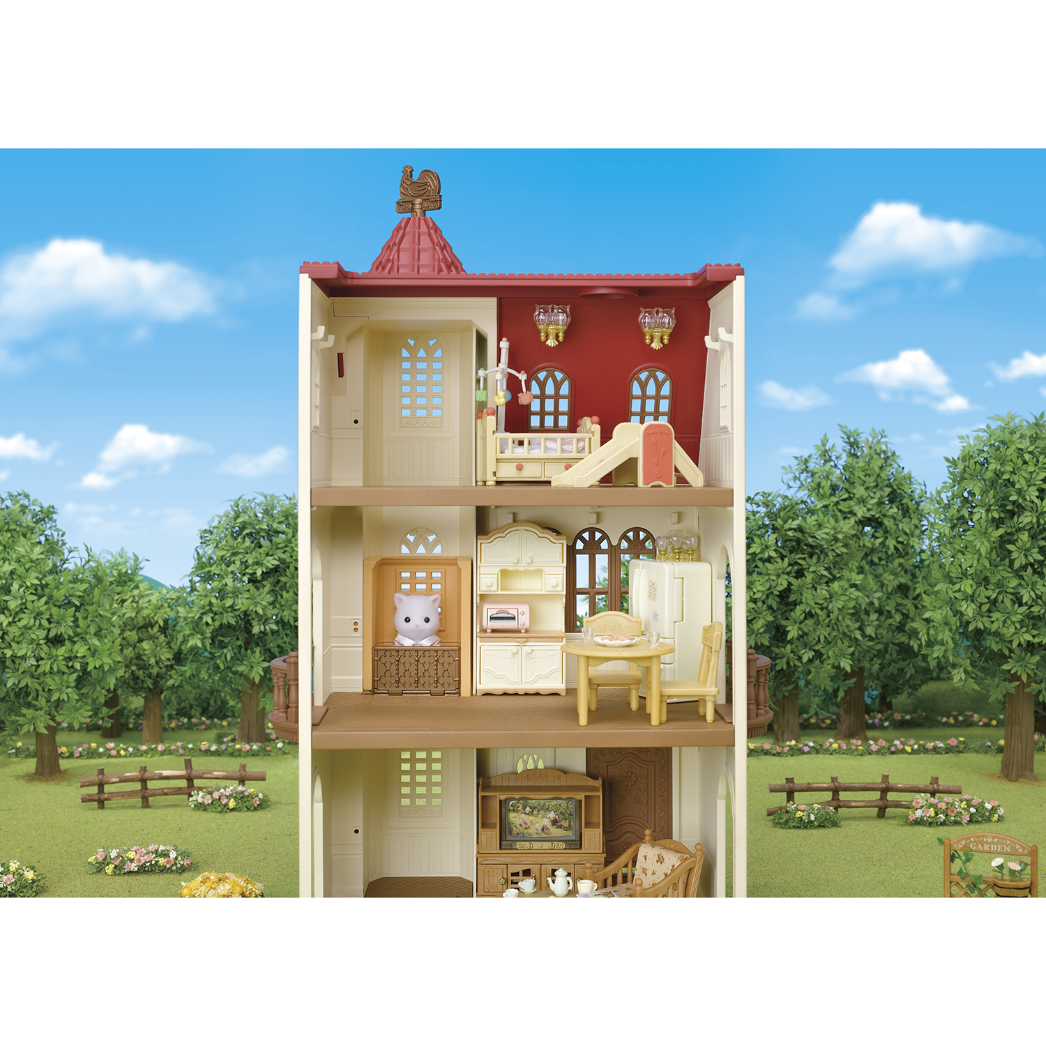 Набор Sylvanian Families Трехэтажный дом с флюгером 5400 - фото 22