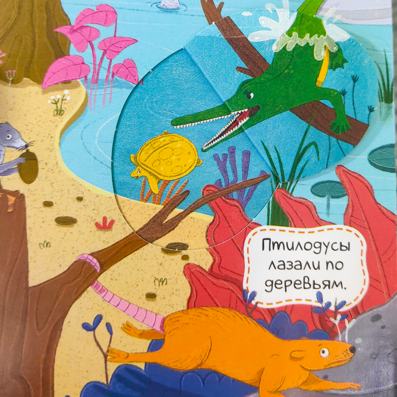 Книга с окошками Виммельбух Malamalama Динозавры Энциклопедия Найди и покажи - фото 3