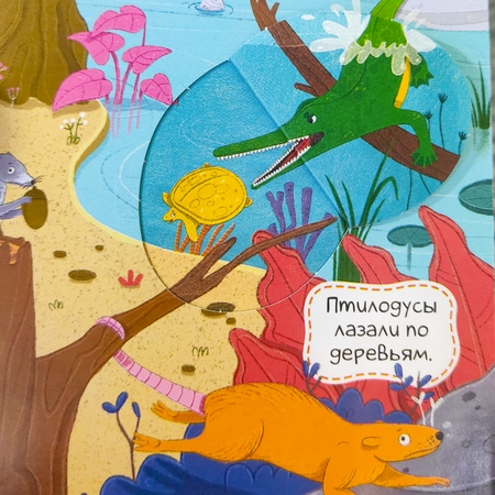 Книга с Окошками Malamalama Виммельбух динозавры