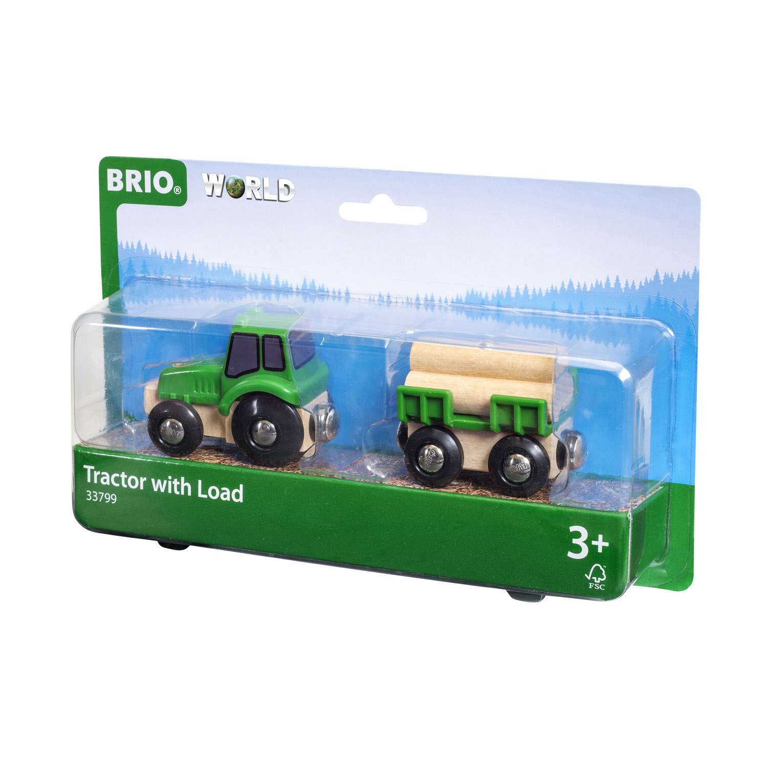 Игровой набор BRIO Трактор с бревнами - фото 3