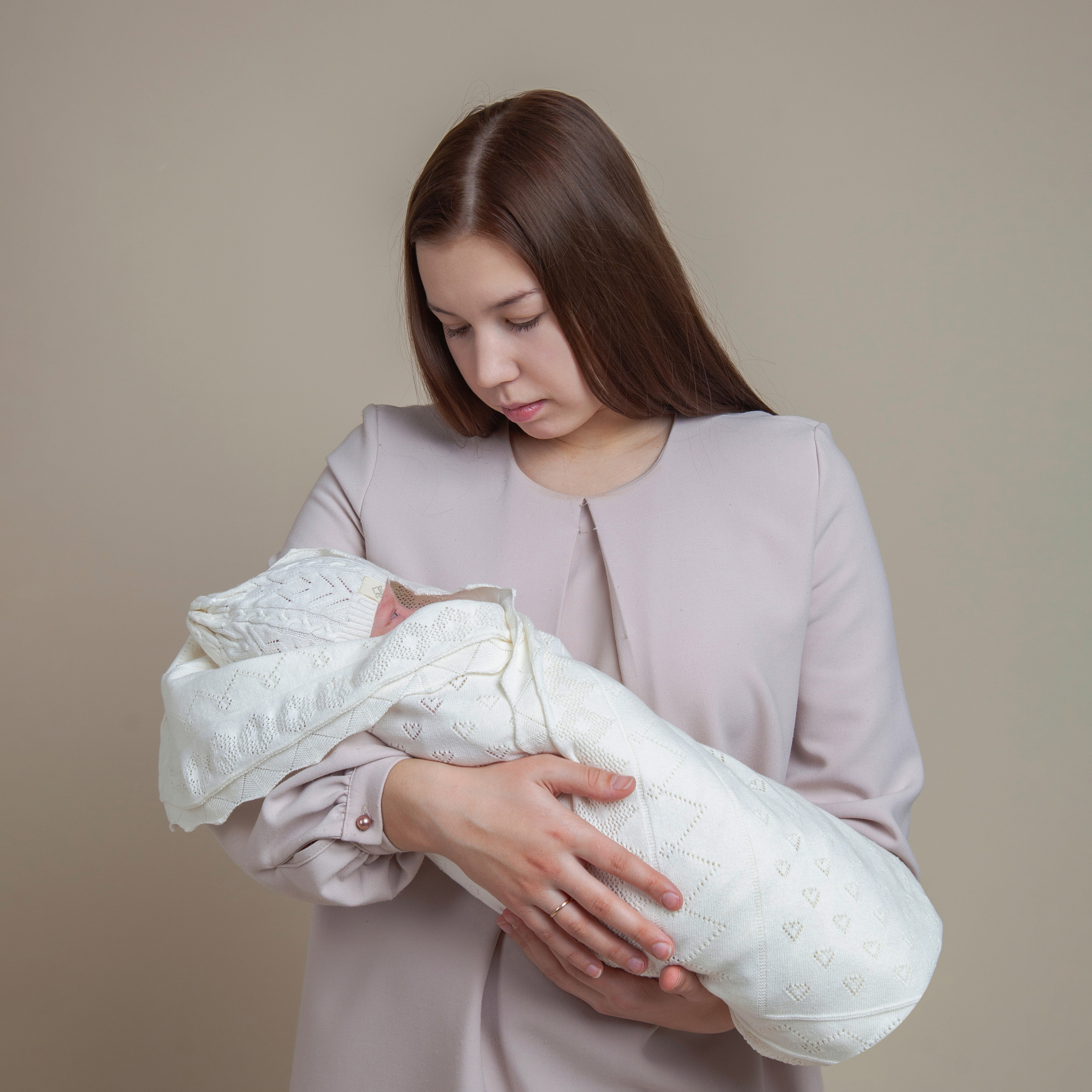 Плед для новорожденного НаследникЪ Выжанова ажурный на прогулку в кроватку в коляску - фото 3