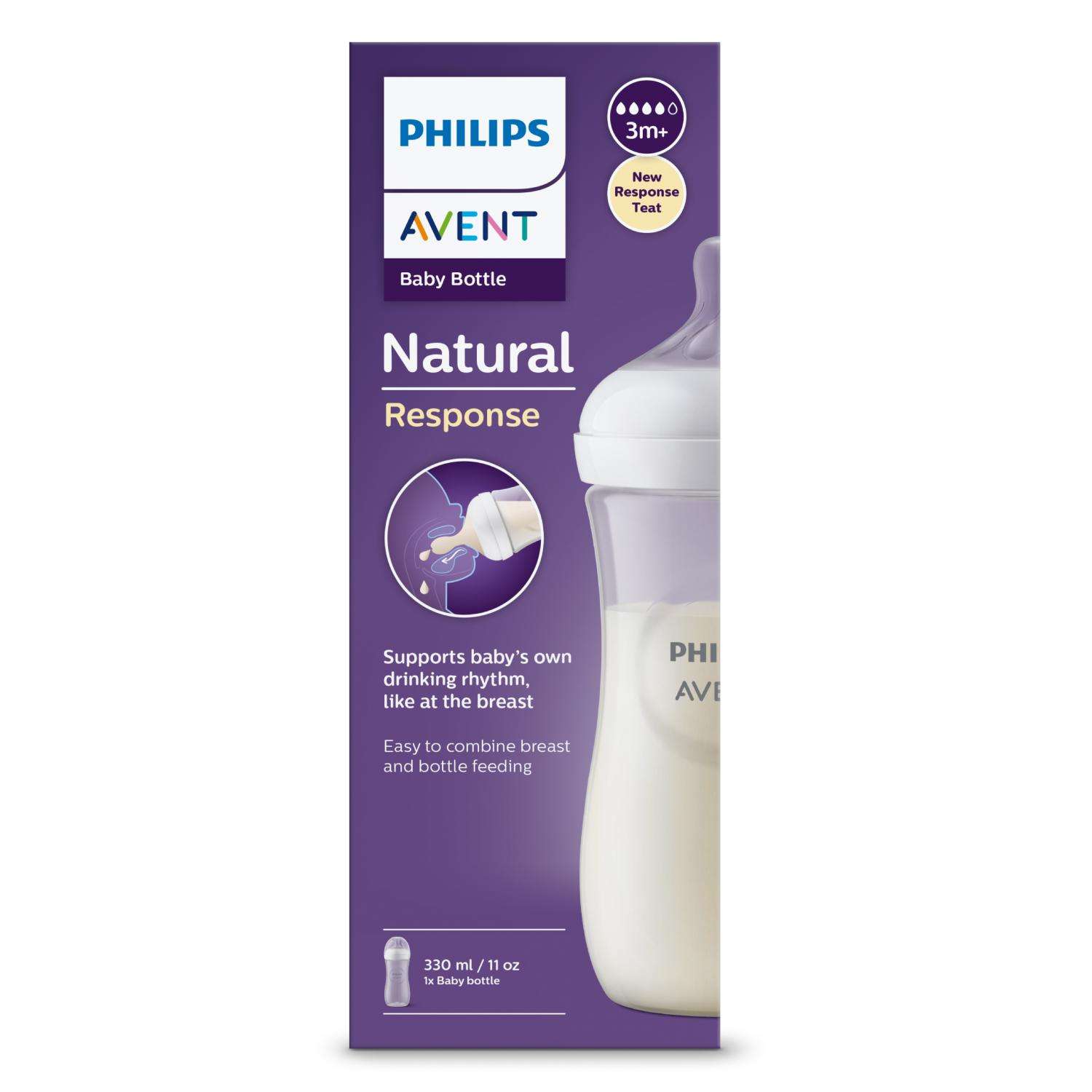 Бутылочка для кормления Philips Avent Natural Response 330мл с 3месяцев SCY906/01 - фото 18