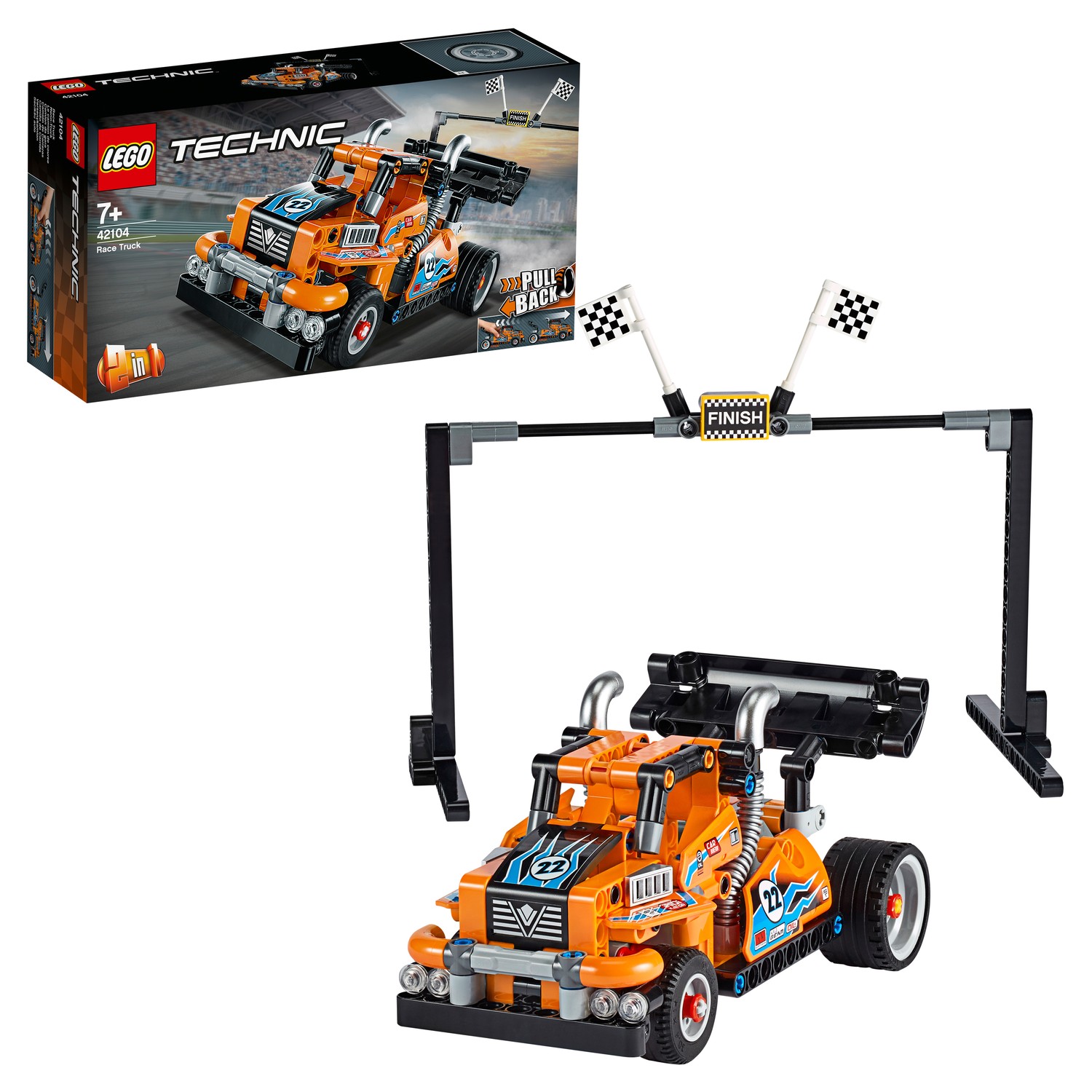 Конструктор LEGO Technic Гоночный грузовик 42104 купить по цене 1499 ₽ в  интернет-магазине Детский мир