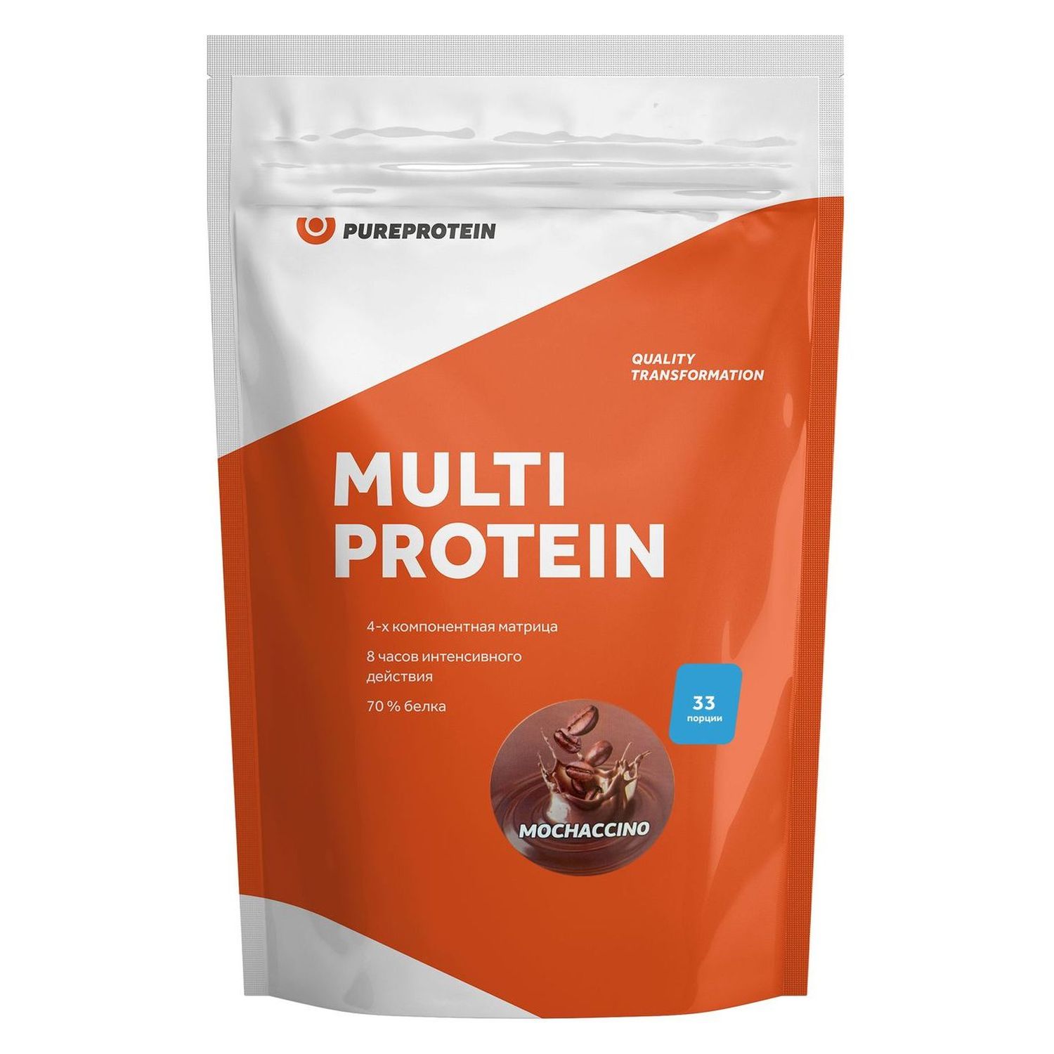 Специализированный пищевой продукт PUREPROTEIN Протеин мультикомпонентный мокаччино 1000г - фото 1