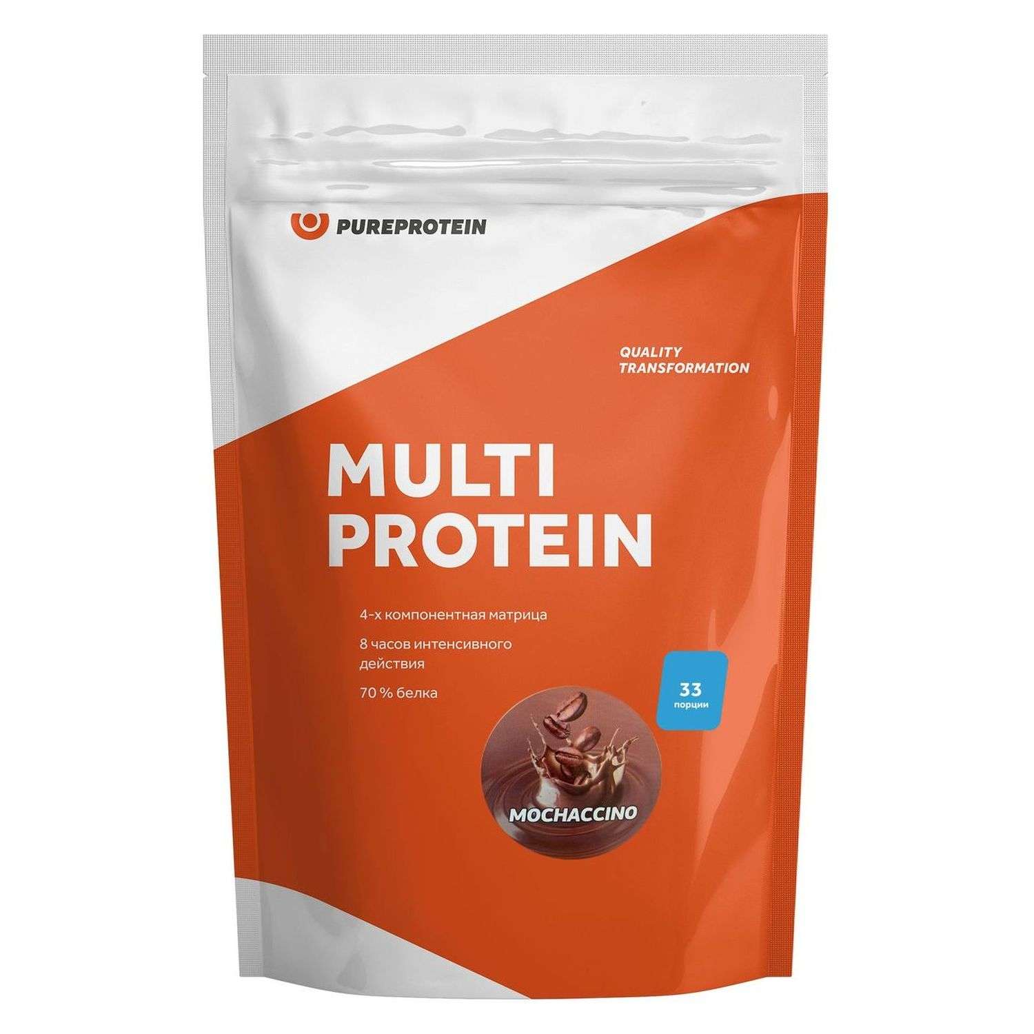 Специализированный пищевой продукт PUREPROTEIN Протеин мультикомпонентный мокаччино 1000г - фото 1