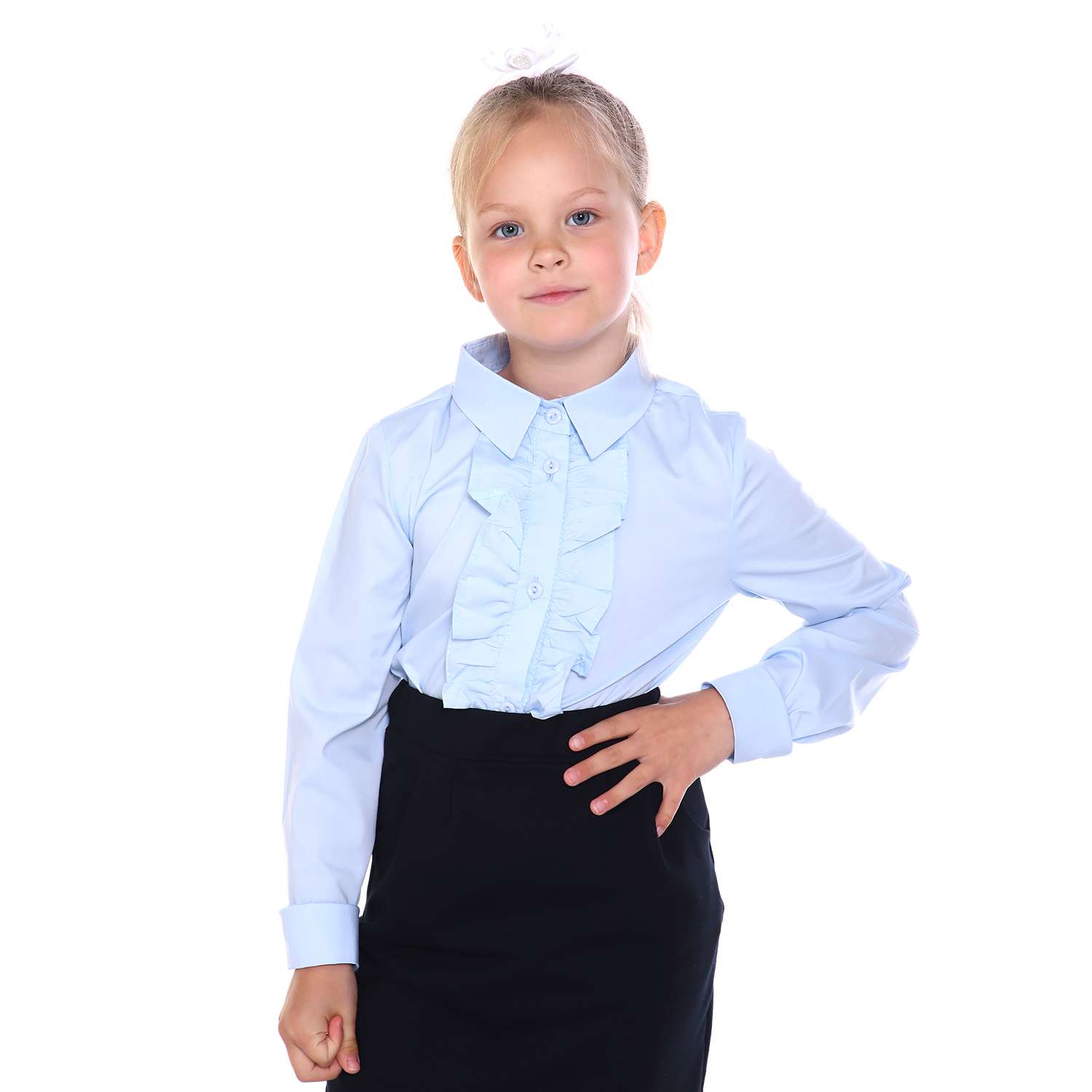 Блузка Детская Одежда BL-11000/голубой2 - фото 1