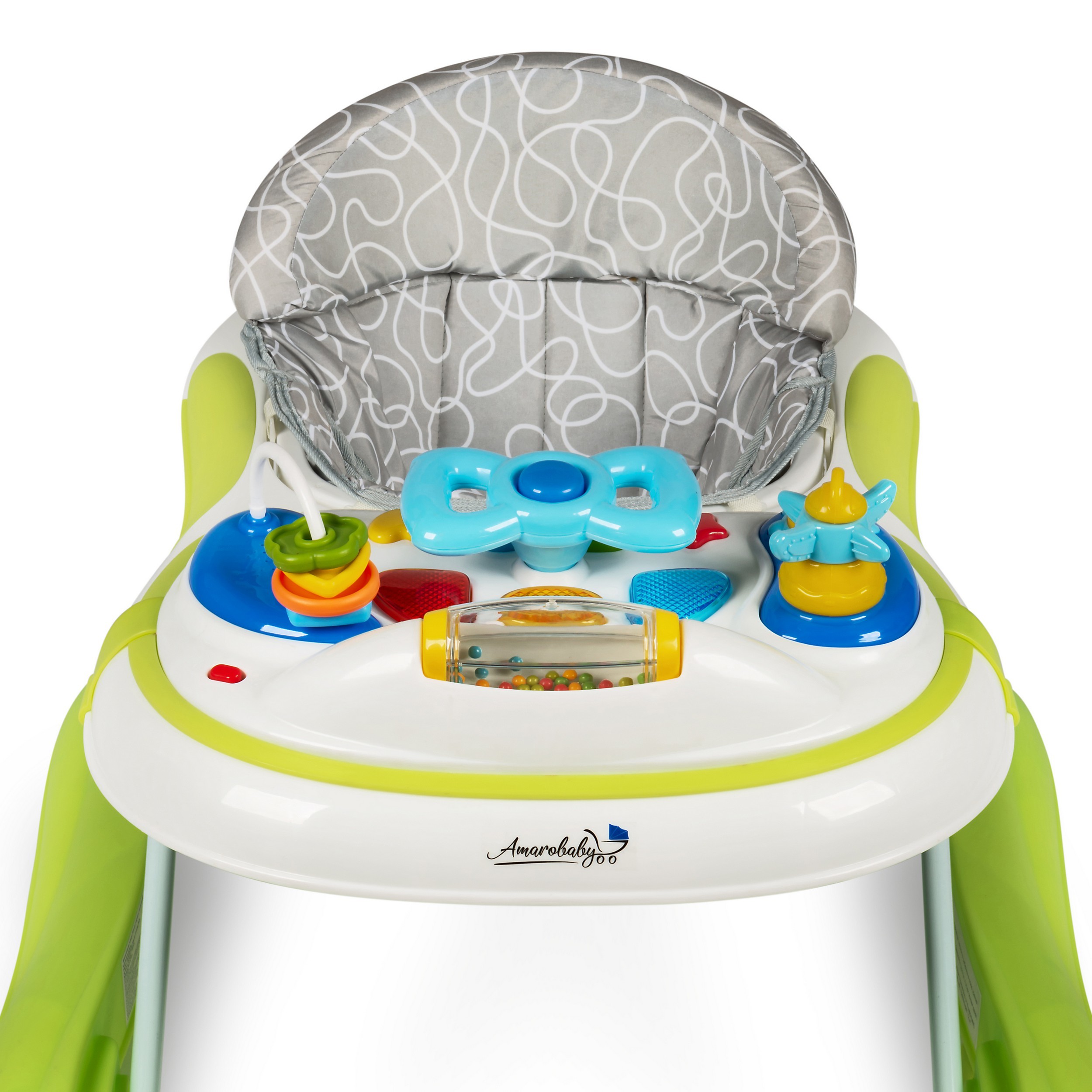 Ходунки Amarobaby Strolling Baby с электронной игровой панелью Зеленый - фото 5