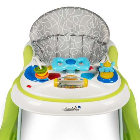 Ходунки Amarobaby Strolling Baby с электронной игровой панелью Зеленый