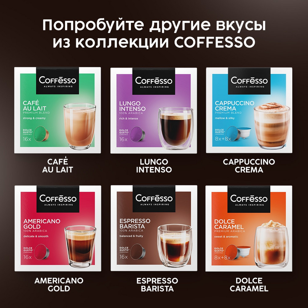 Кофе в капсулах Coffesso Latte Macchiato 180 г капсула - фото 9