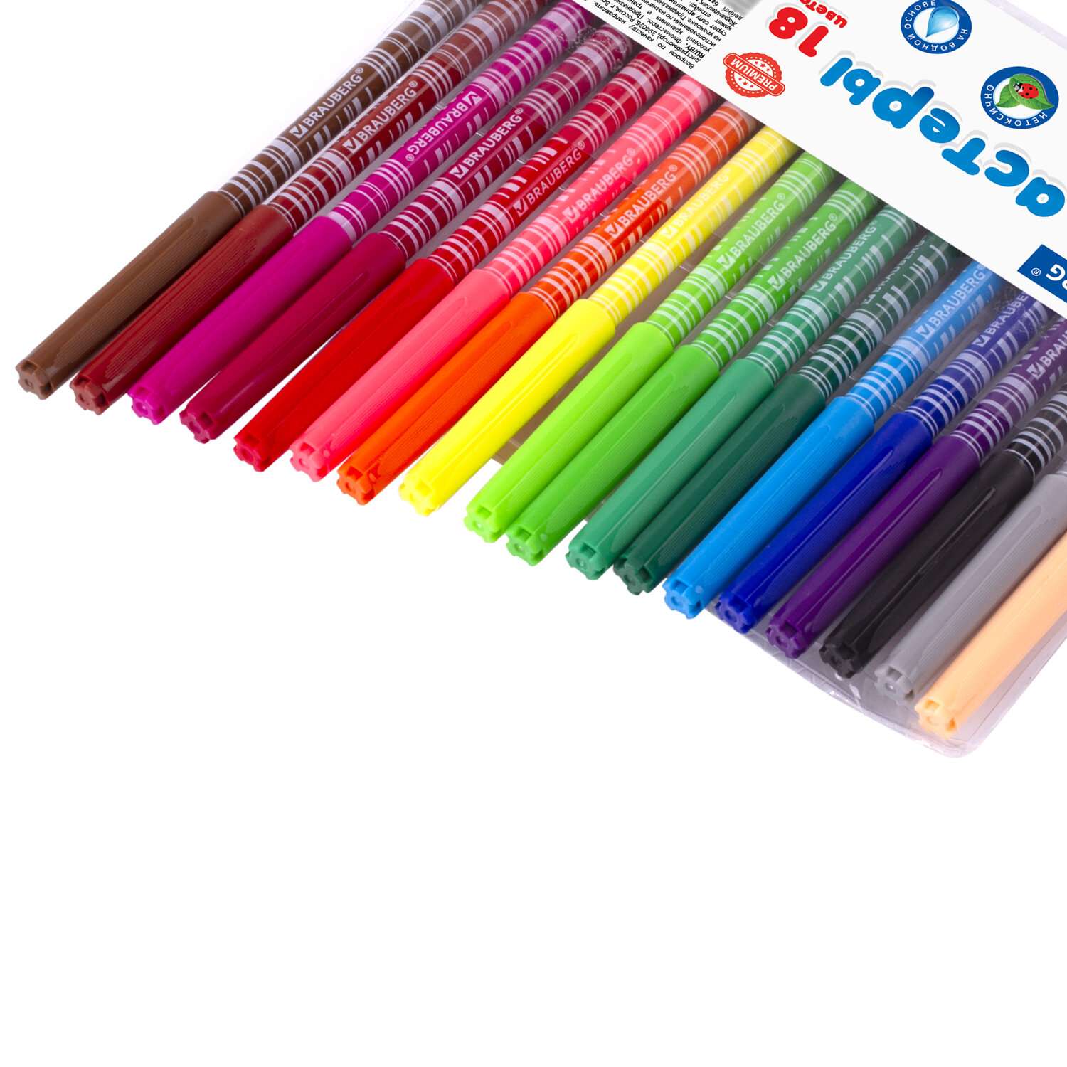 Фломастеры Brauberg Premium 18 цветов корпус с печатью - фото 9