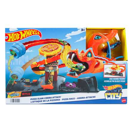 Трек Hot Wheels Атака кобры многоуровневый, гибкий