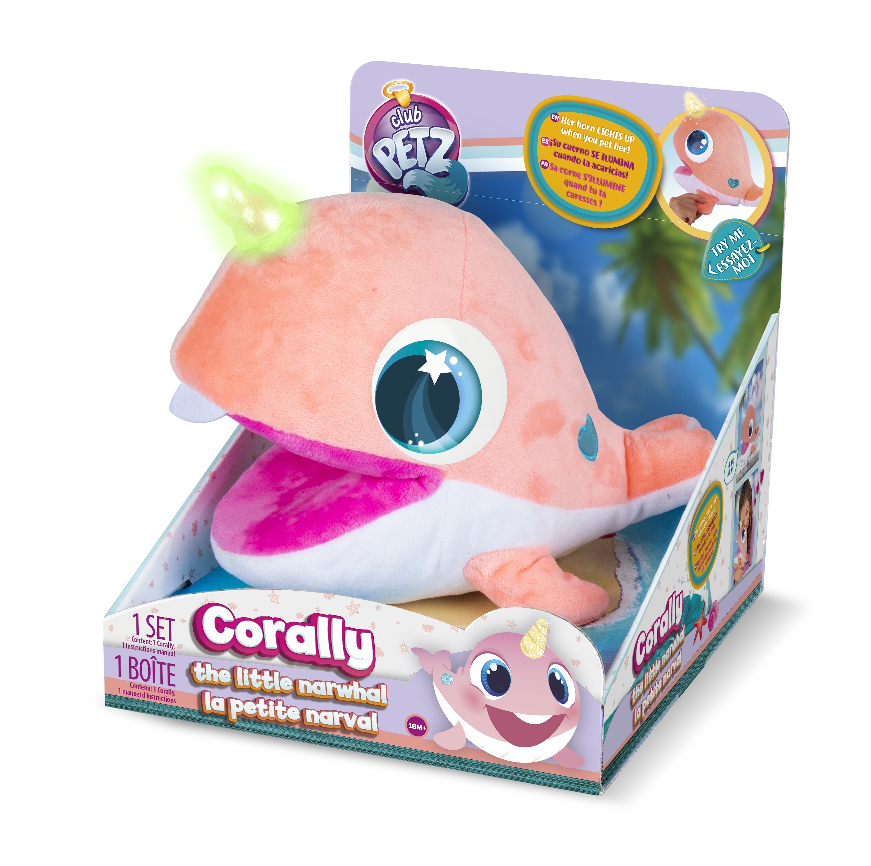 Игрушка мягкая IMC Toys Нарвал Corally 92136 - фото 2