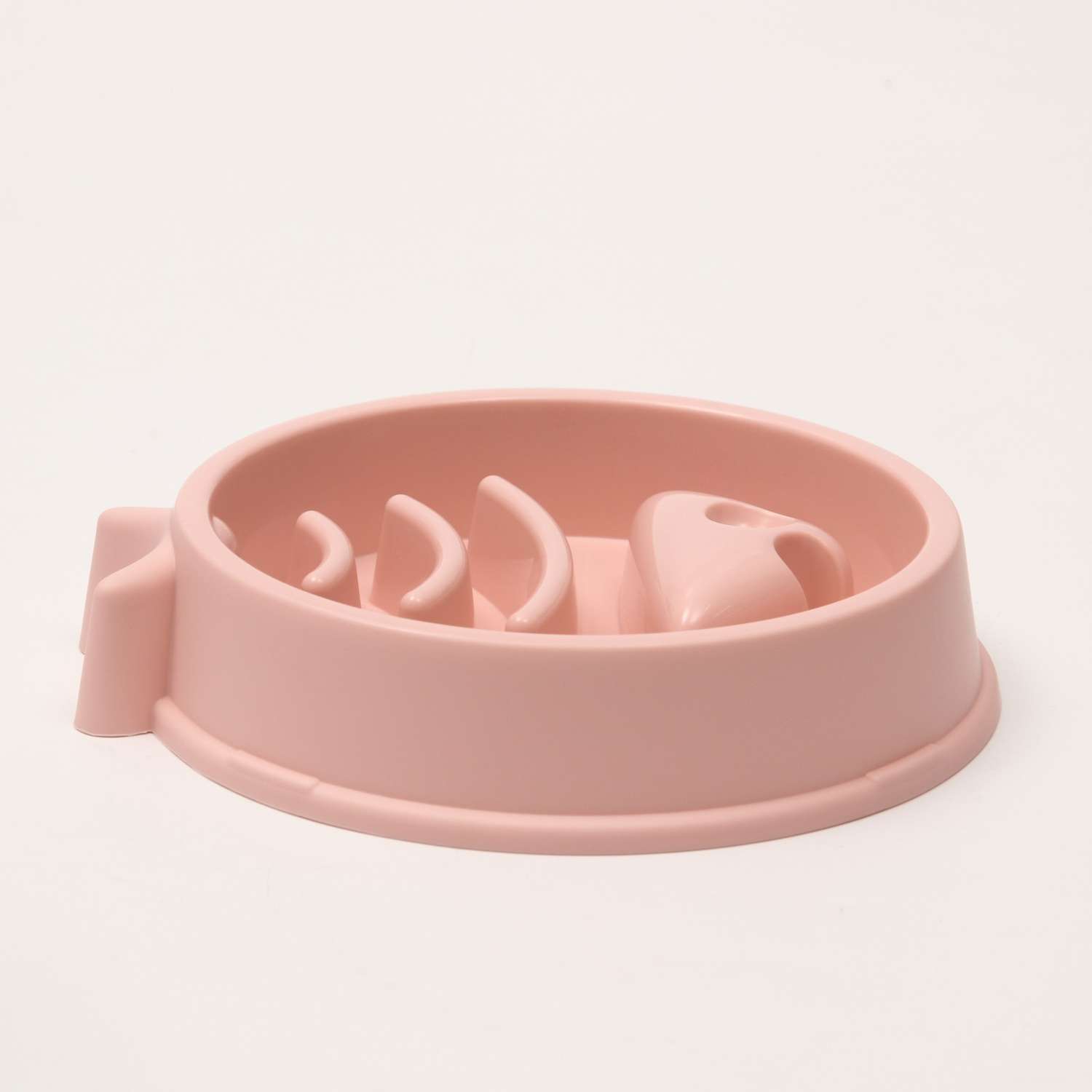 Миска Пижон Медленное кормление от переедания 21х21х4.5 см розовая 150 мл - фото 1