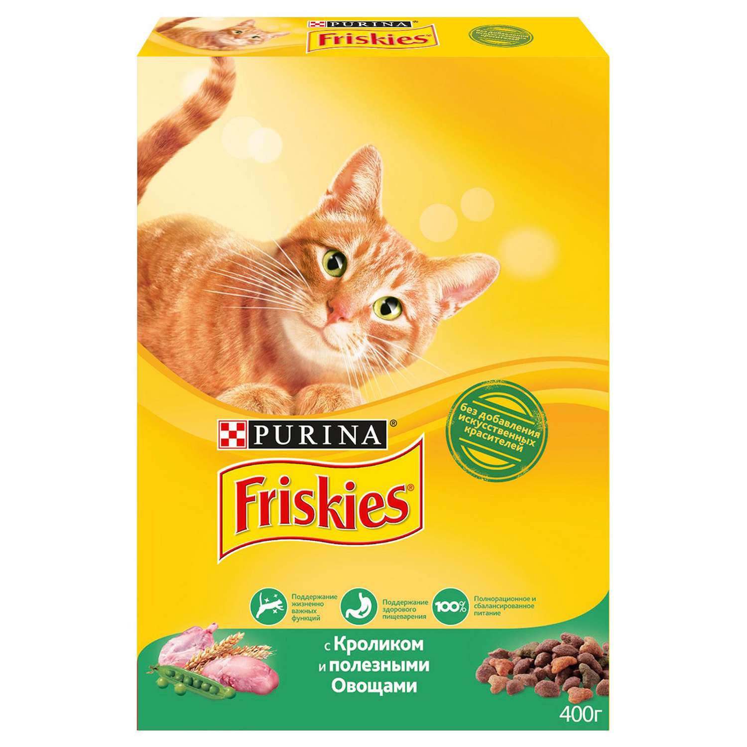 Корм сухой для кошек Friskies 400г с кроликом и полезными овощами - фото 2