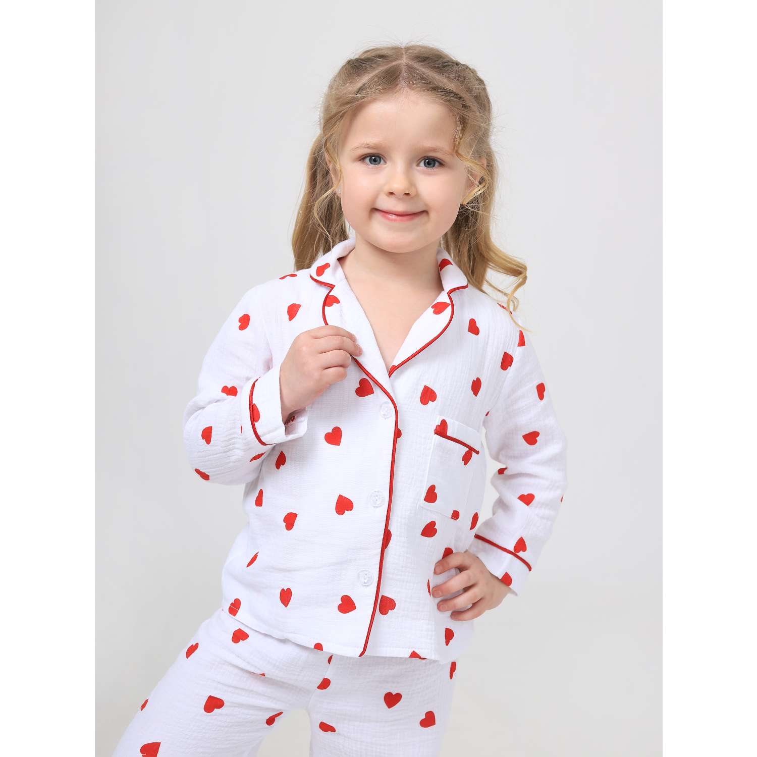 Пижама BabyDreams ПМ_2/сердечки пижама для девочки - фото 1