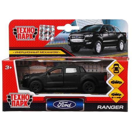 Машина Технопарк Ford Ranger Пикап Черная Матовая 312428