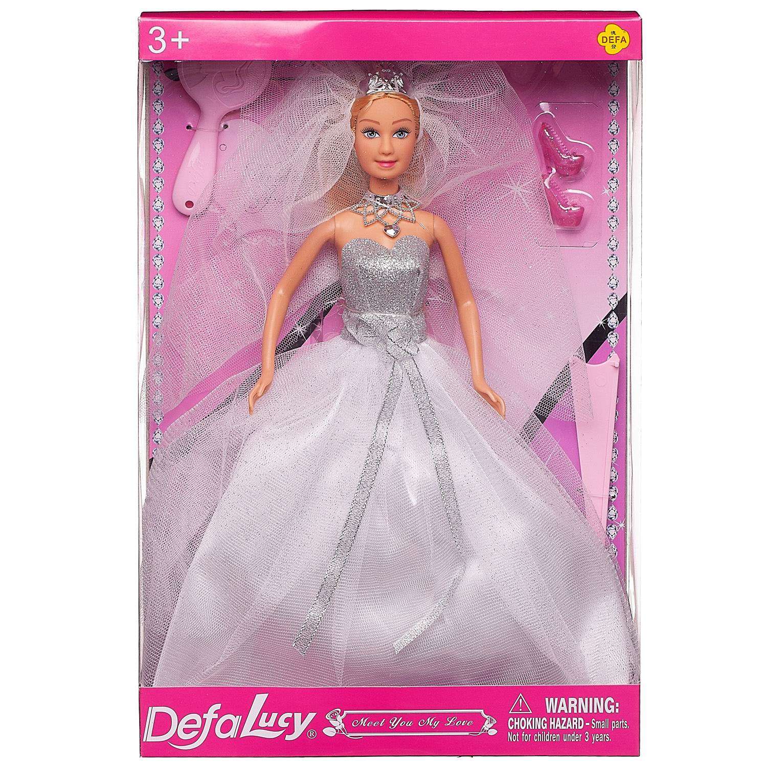 Игровой набор ABTOYS Кукла Defa Lucy Невеста принцесса с игровыми предметами 8253d/белое - фото 1