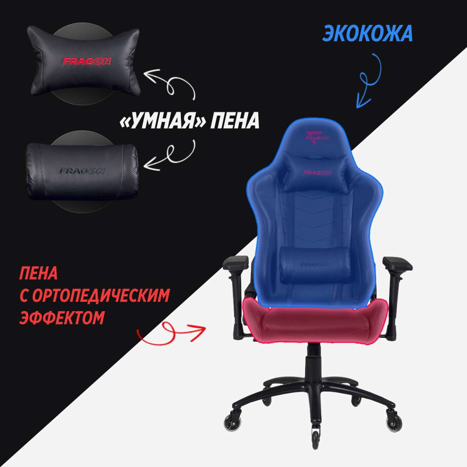 Компьютерное кресло GLHF серия 5X Black - фото 4