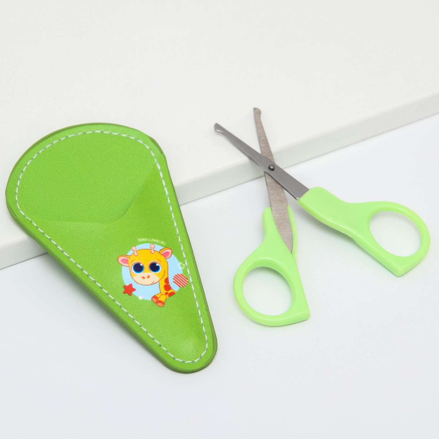 Детские маникюрные ножницы Крошка Я «Жирафик» цвет зеленый - фото 2