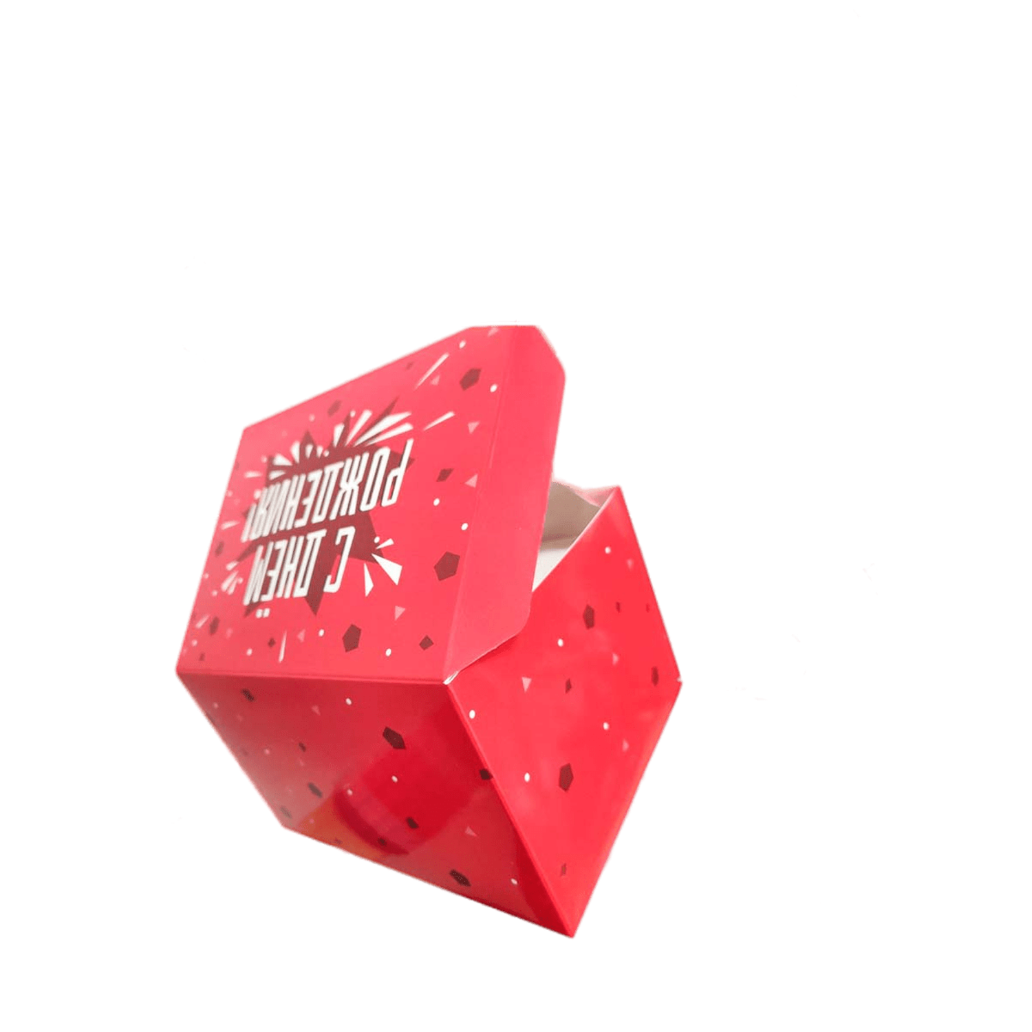 Подарочная коробка с конфетти HitMix Красная - фото 1