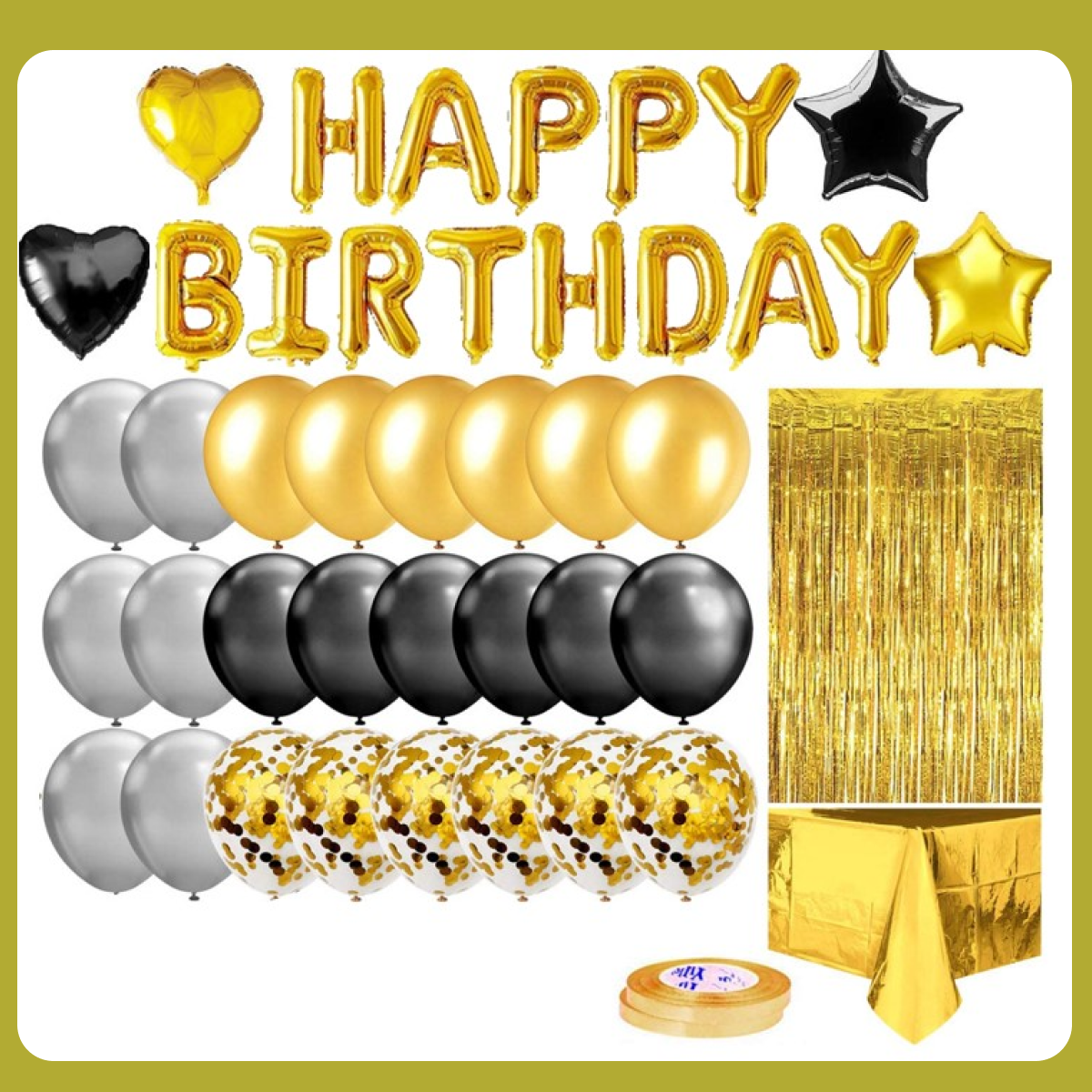 Воздушные шары набор Мишины шарики для фотозоны на день рождения с фольгированными буквами Happy Birthday - фото 2