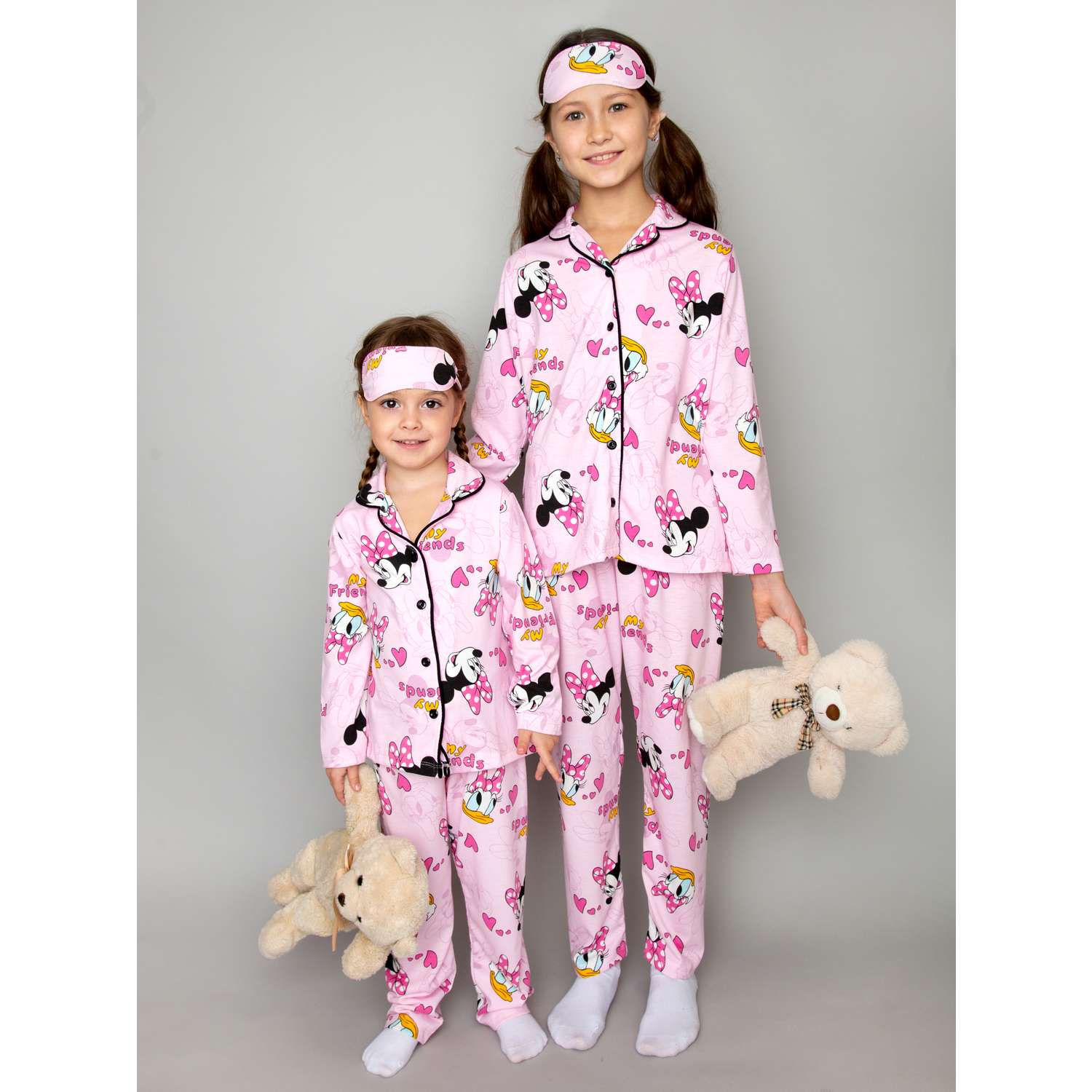 Пижама с маской ПижаМаус розовыедональддаки - фото 5