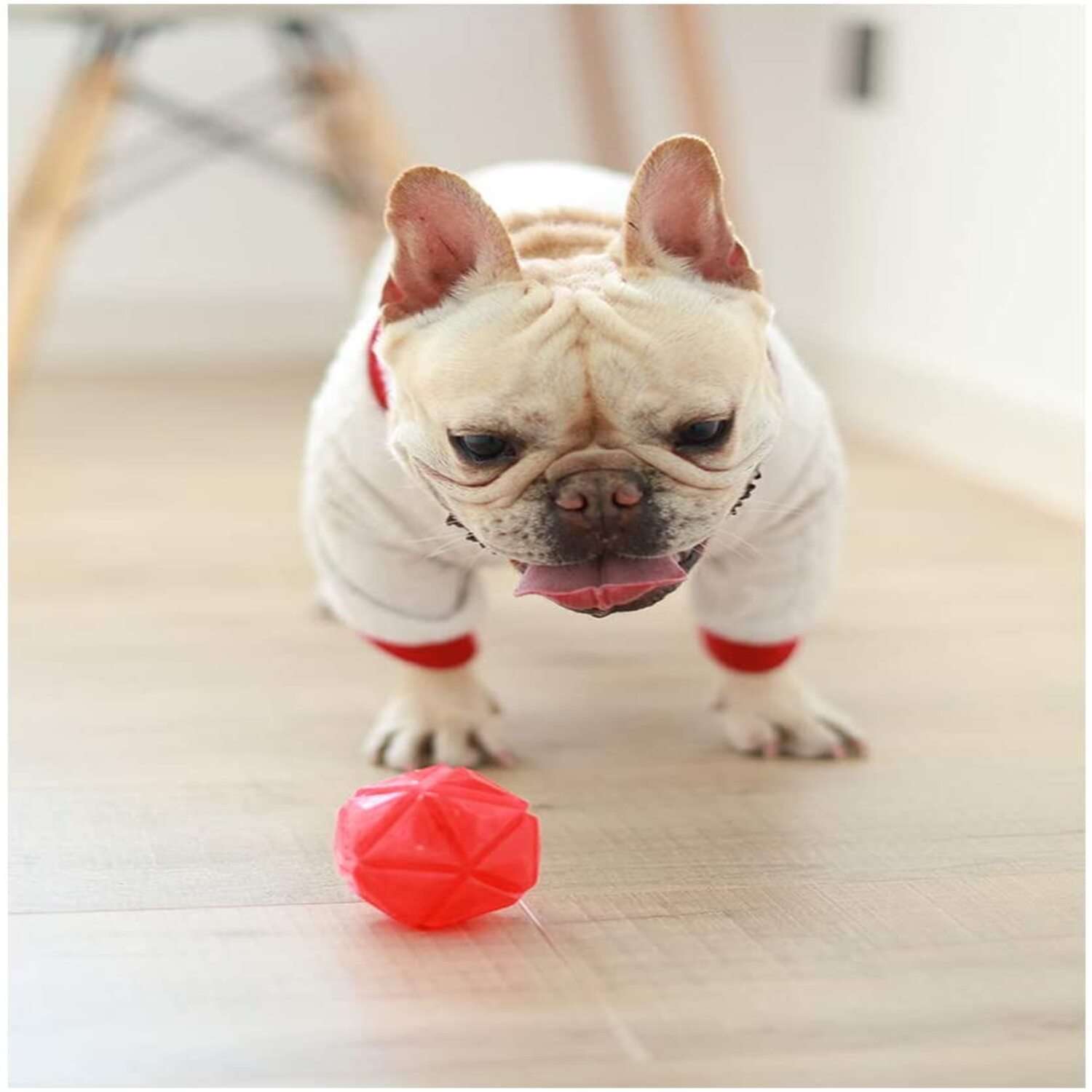 Игрушка для собак ZDK светящийся мяч Алмаз красный с пищалкой ZooWell - фото 5