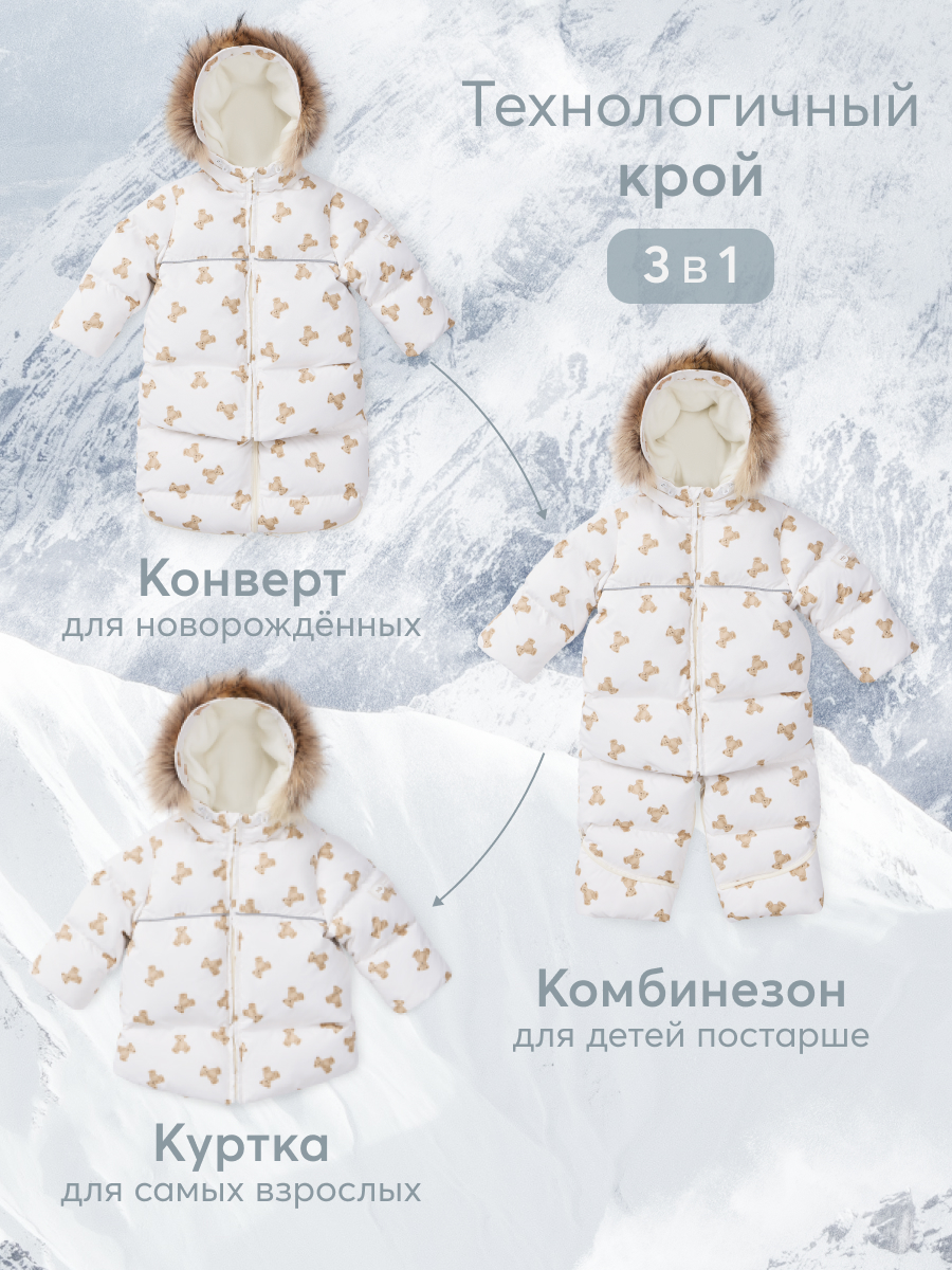 Комбинезон-трансформер HAPPY BABY 89027_beige-(bear) - фото 3