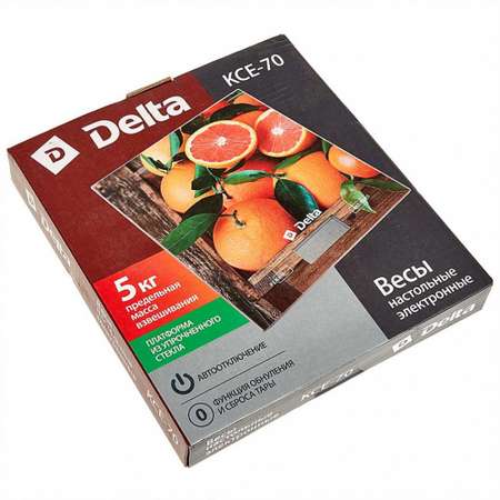 Весы настольные Delta KCE-70 Сочные апельсины 5 кг стекло