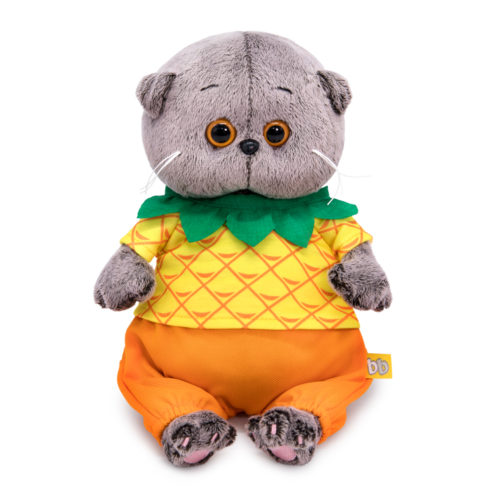 Мягкая игрушка BUDI BASA Басик BABY в костюмчике Ананас 20 см BB-102 - фото 1