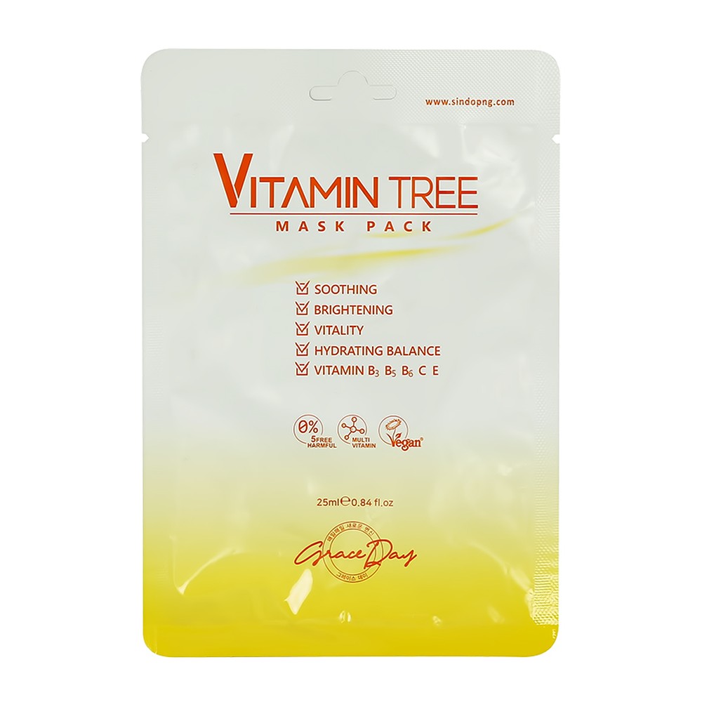 Маска тканевая Grace day Vitamin tree выравнивающая тон кожи 25 мл - фото 4