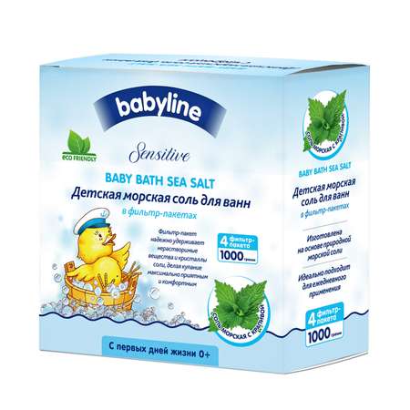 Соль для ванн Babyline Sensitive морская с крапивой