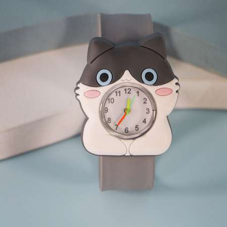 Часы Sima-Land наручные детские «Кот» ремешок силикон