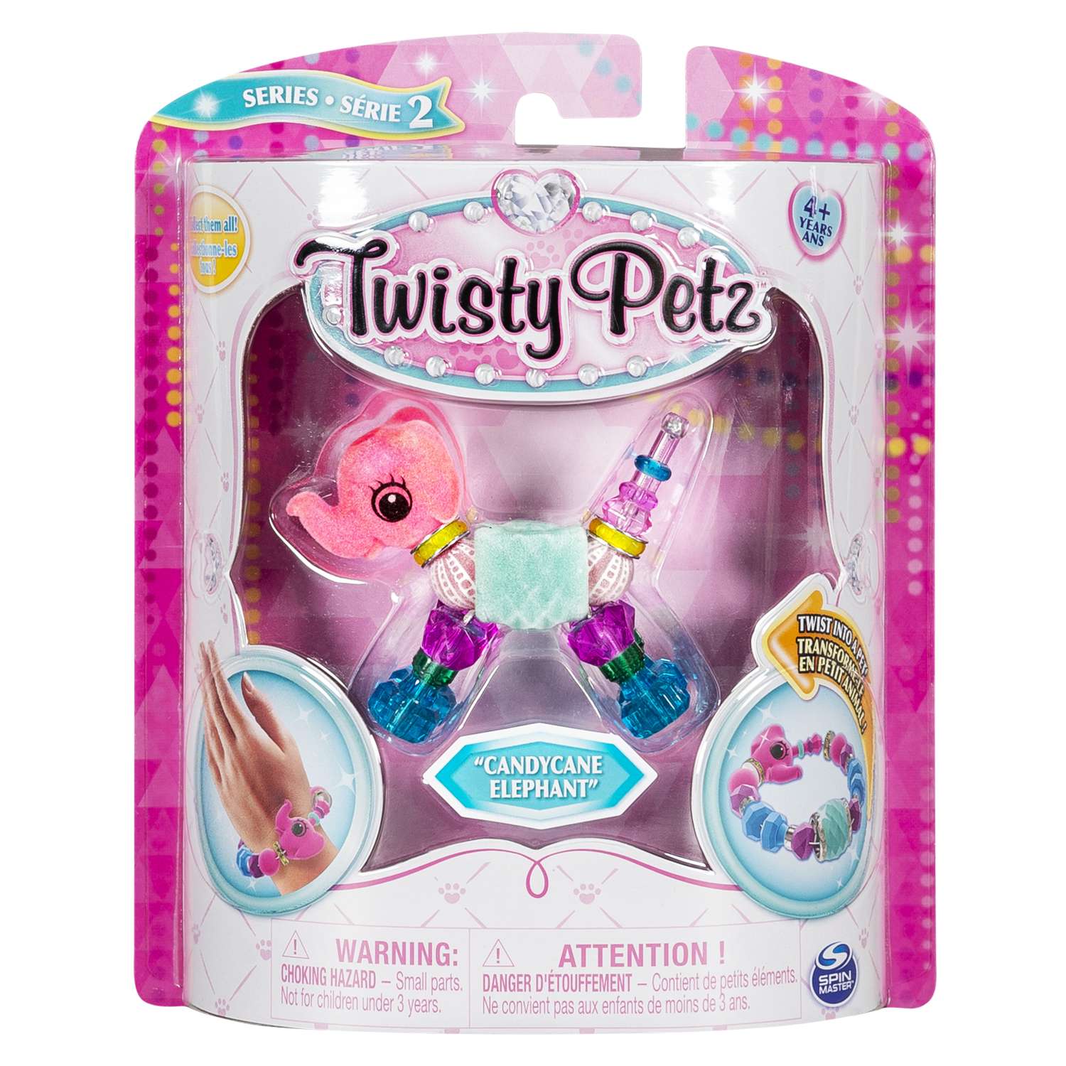 Набор Twisty Petz Фигурка-трансформер для создания браслетов Candycane Elephant 6044770/20107635 - фото 1