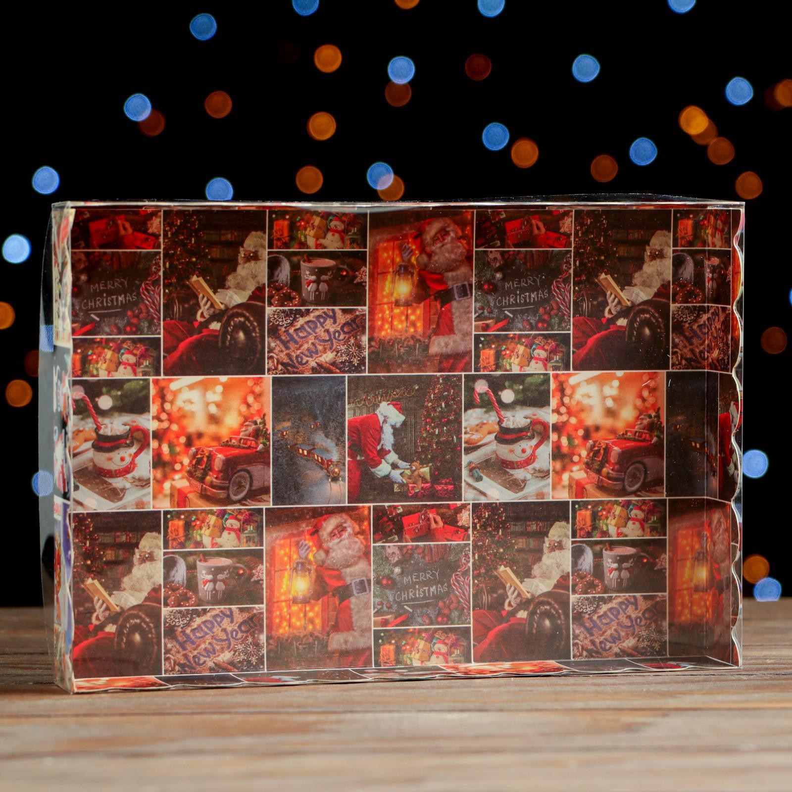 Коробочка Sima-Land для печенья«Санта» 22×15×3 см. 1 шт. - фото 1