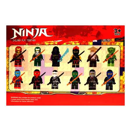 Набор фигурок Ниндзяго ТОТОША 12 шт. Лего человечки NinjaGo