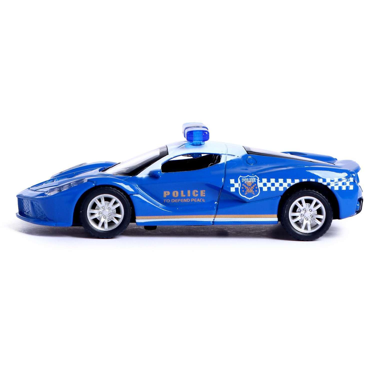 Машина Автоград металлическая «Полиция» инерционная масштаб 1:43 цвет синий 5155963 - фото 2