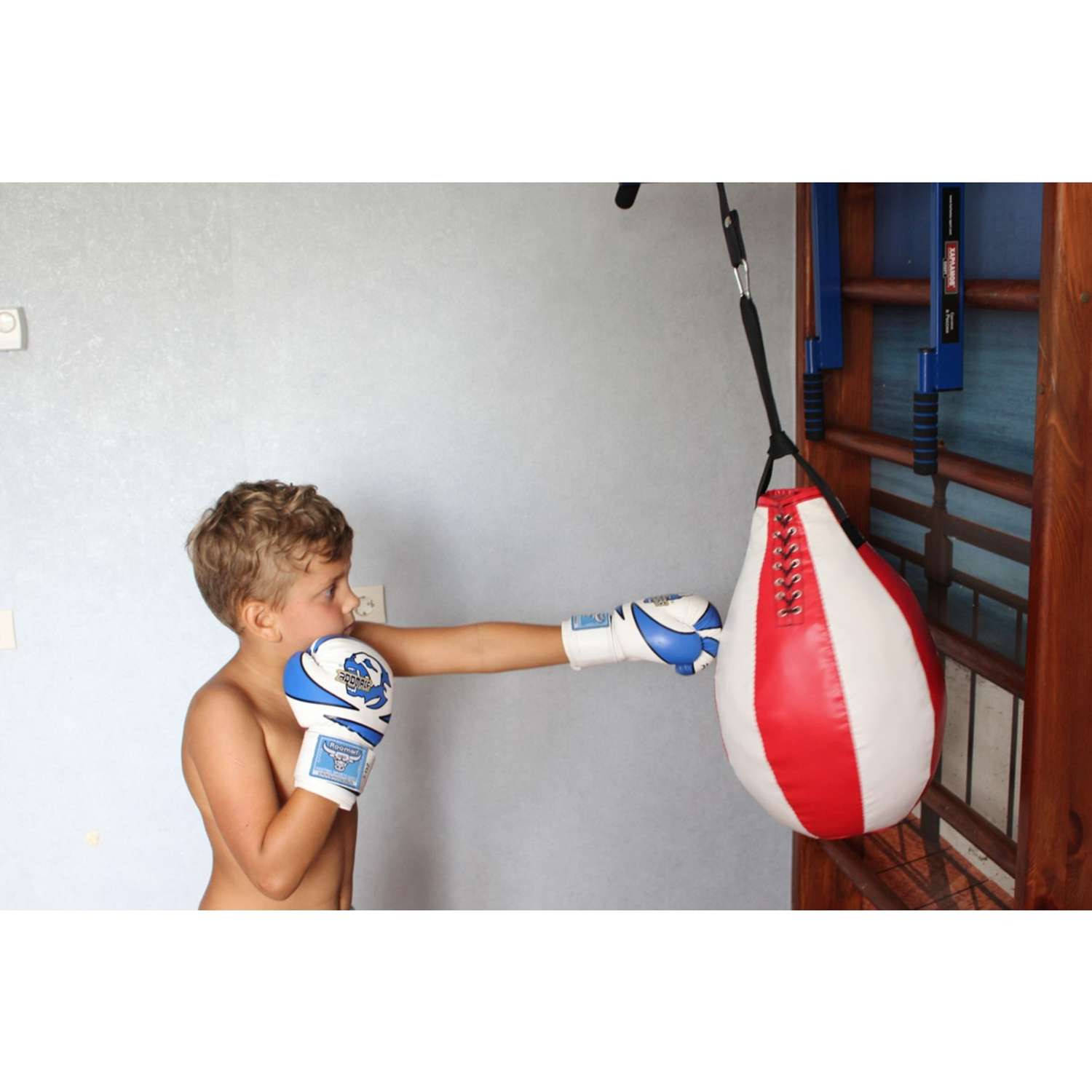 Боксерская груша Харламов-Спорт Детская вес 5 кг красно-белая - фото 3
