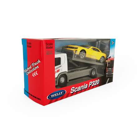 Набор Welly Модели машин грузовик Scania 1:57 Chevrolet Camaro ZL1 1:43