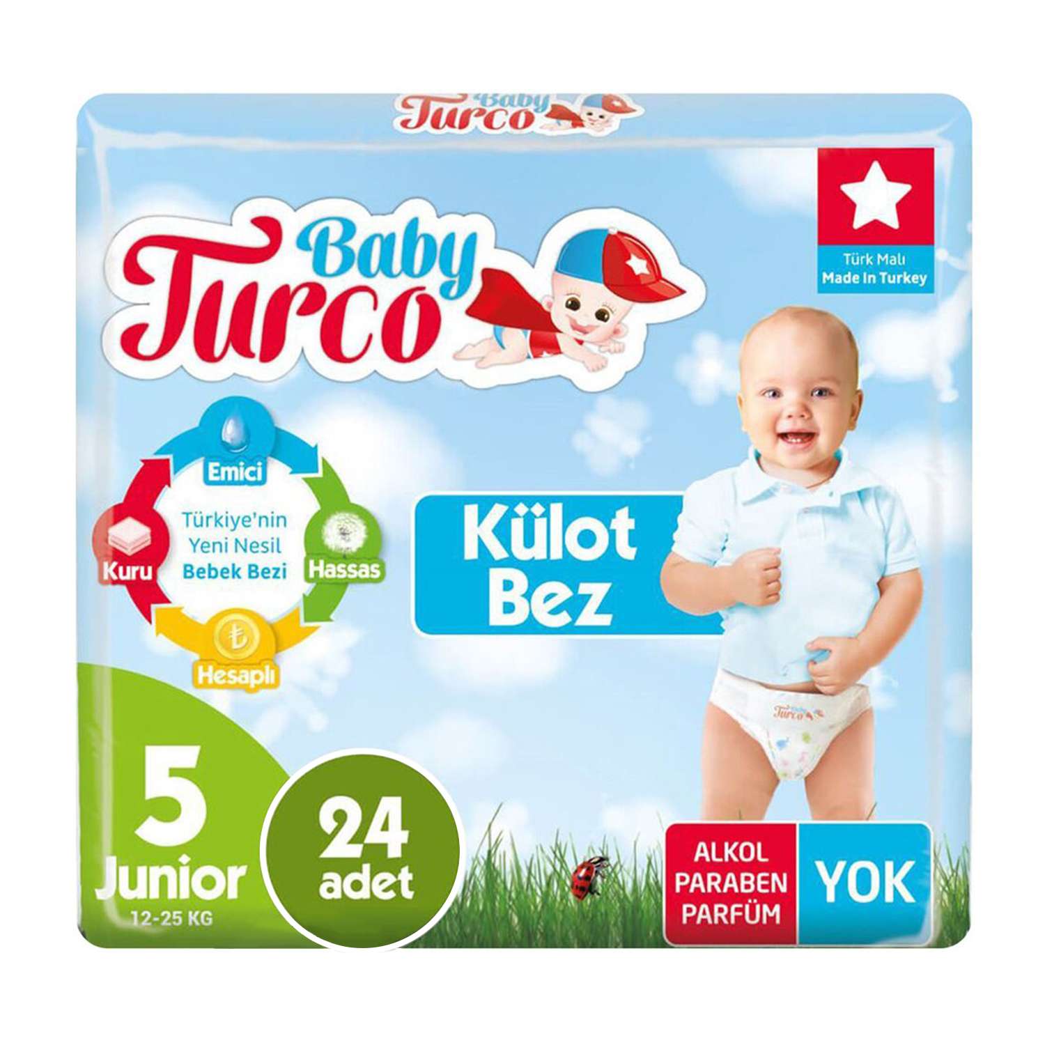 Подгузники трусики дневные Baby Turco 11-20кг 72 штуки - фото 1