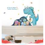 Наклейка Zabiaka пластик интерьерная цветная «Динозаврики в походе» 60х90 см