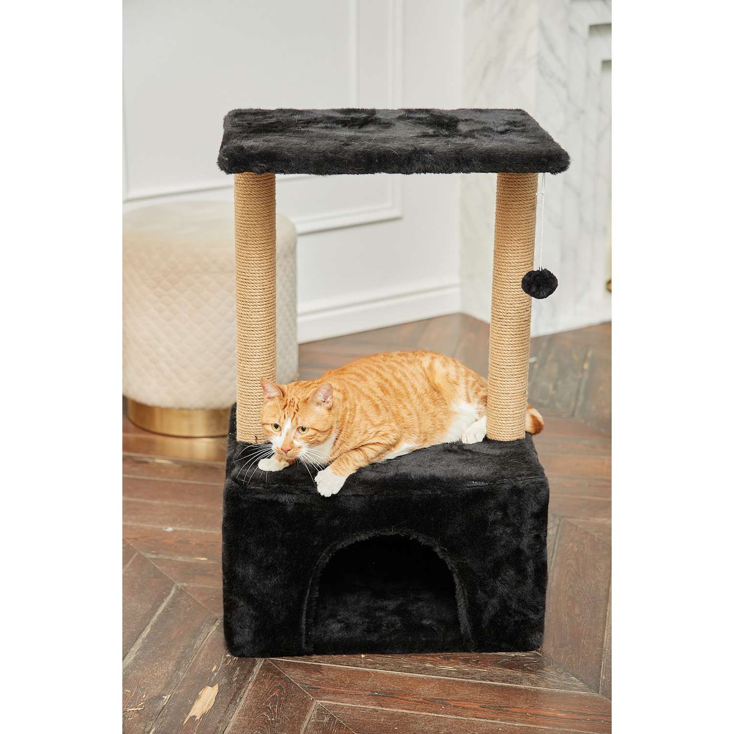 Когтеточка для кошек с домиком БРИСИ Черный - фото 12