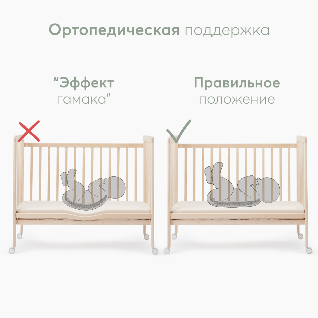 Матрас детский Happy Baby в кроватку 119х60см - фото 6