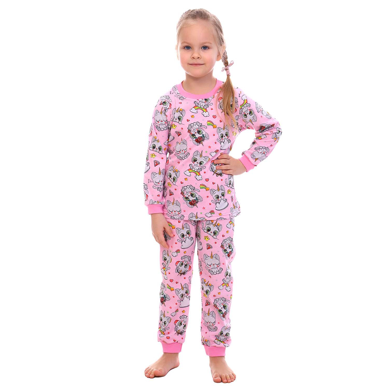 Пижама Детская Одежда 0411КД1/розовый - фото 1