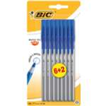 Ручка шариковая BIC Round Stic Exact синий 6+2 шт