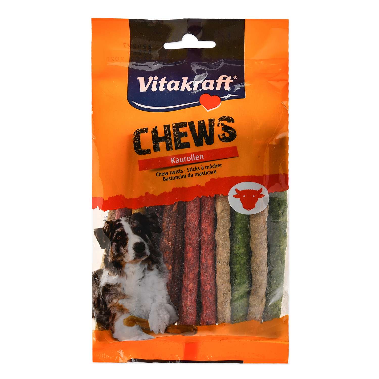 Лакомство для собак Vitakraft Chews Палочки жевательные 12,5 см 25 шт Цветные 34644 - фото 1